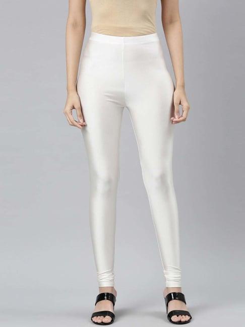 go colors! white slim fit leggings