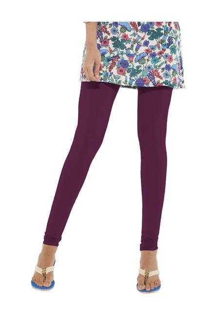 go colors purple skinny fit churidar