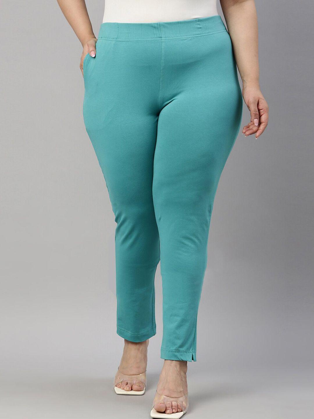 go colors women green joggers trousers