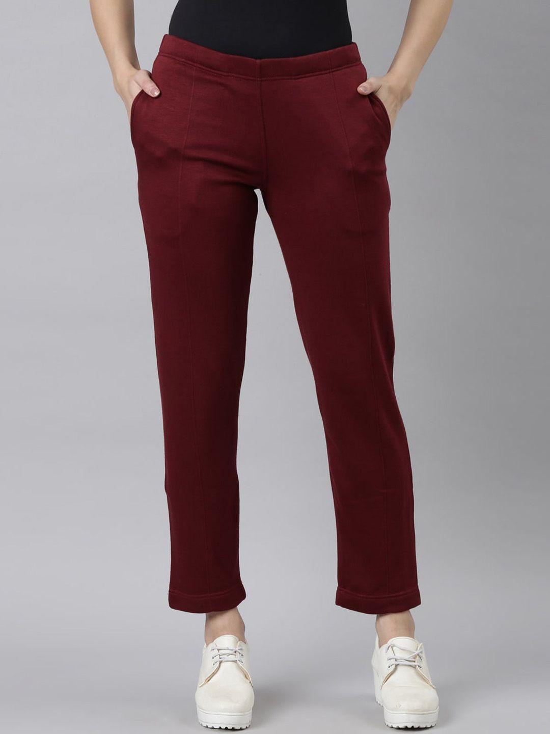 go colors women tailored tapered fit trousers