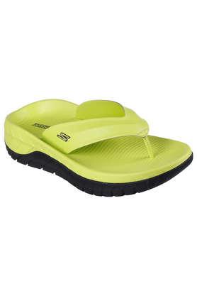 go recover synthetic leather slipon men's sandals - lime