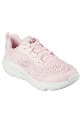 go run elevate mesh lace up girls sneakers - pink