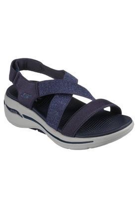 go walk arch fit synthetic slipon womens casual sandals - navy