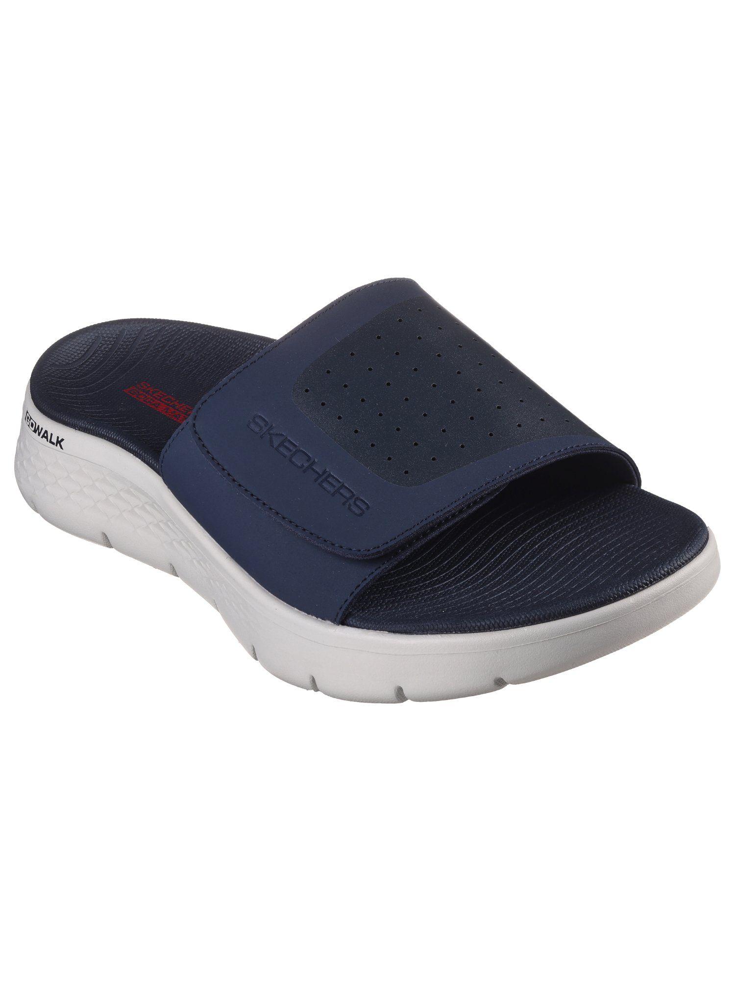 go walk flex sandal navy blue sliders