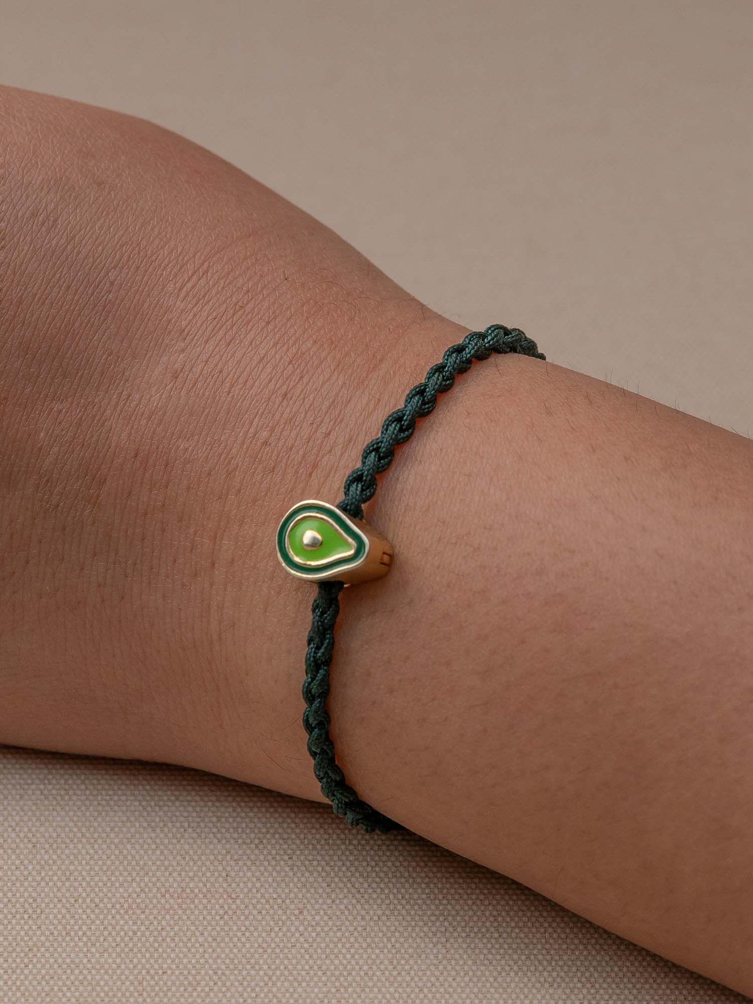 goal digger eat healthy bracelet in green