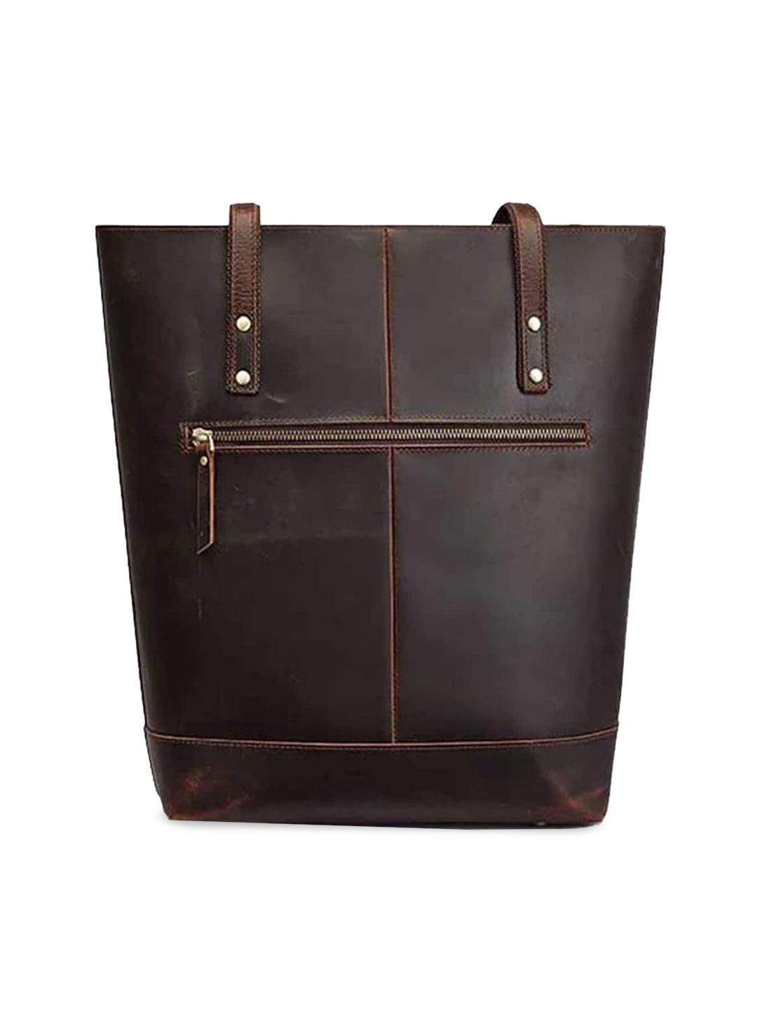 goatter leather swagger tote bag