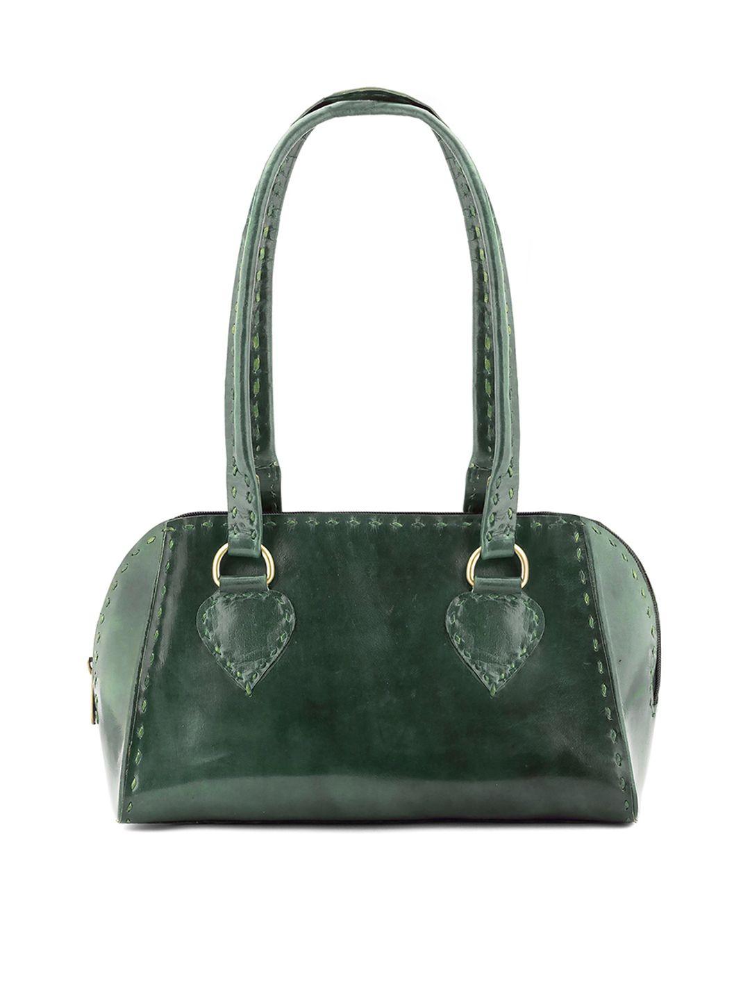 goatter textured leather structured shoulder bag