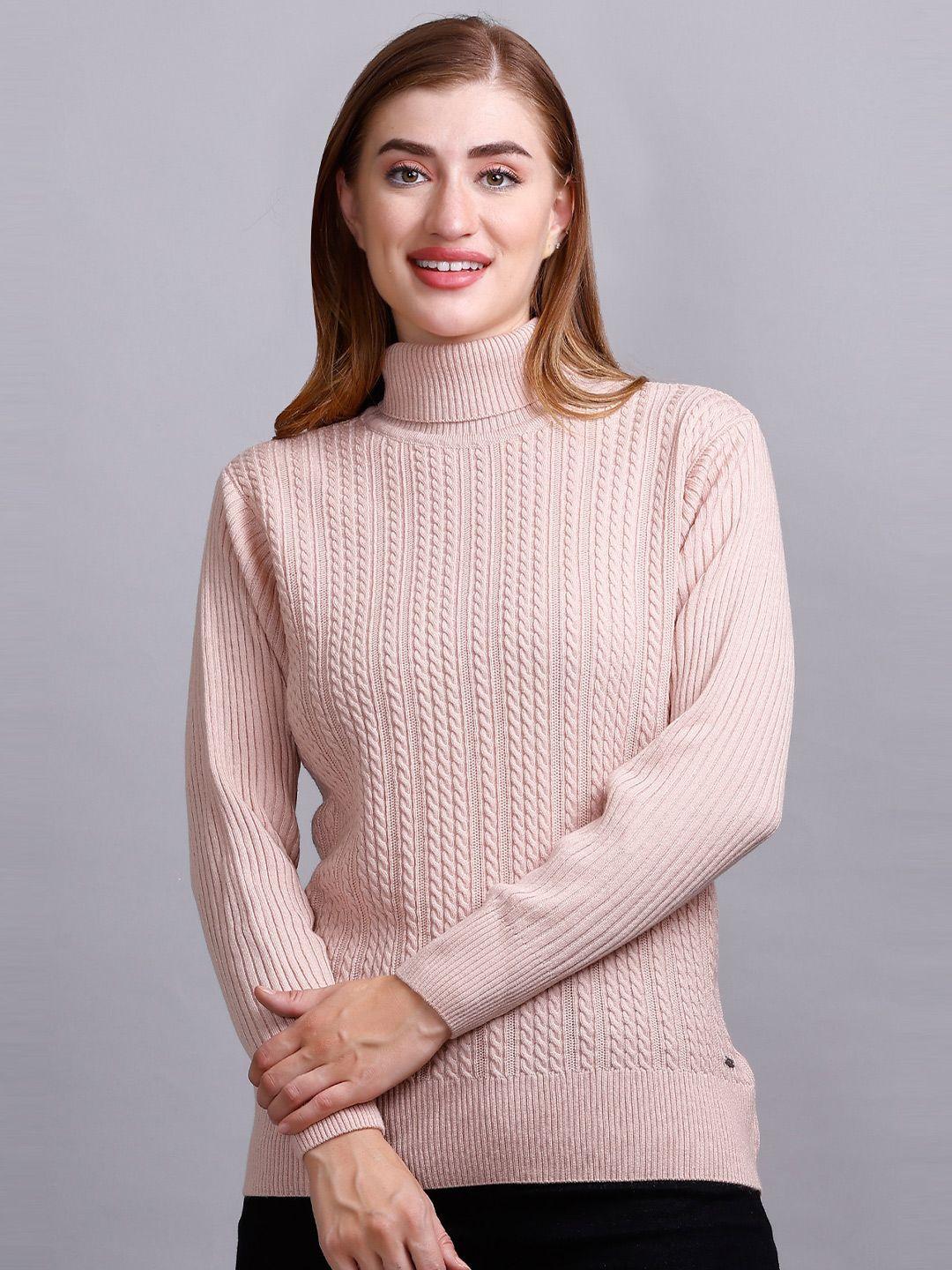 godfrey cable knit turtle neck woollen pullover sweater