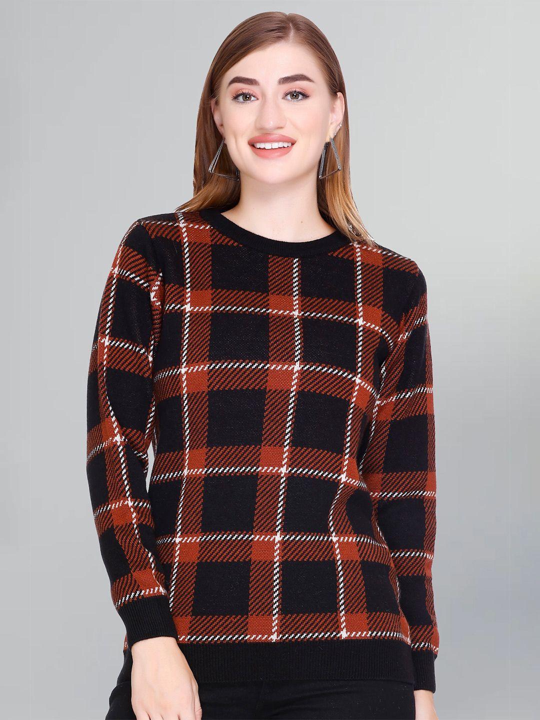 godfrey checked ribbed woollen pullover