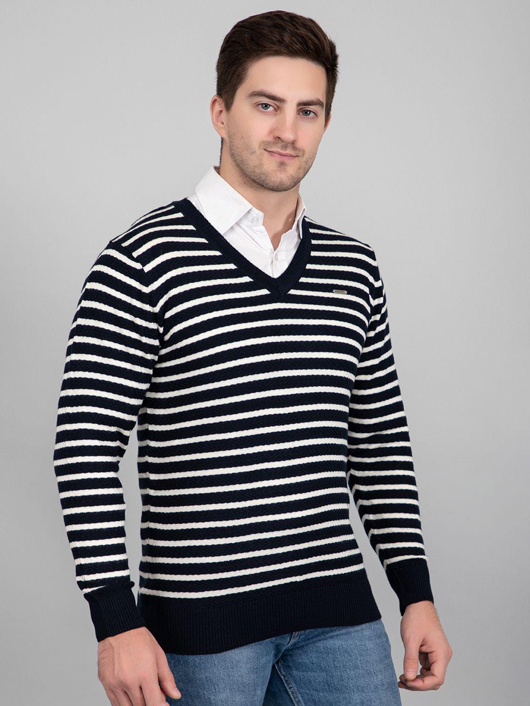 godfrey men acrylic striped pullover
