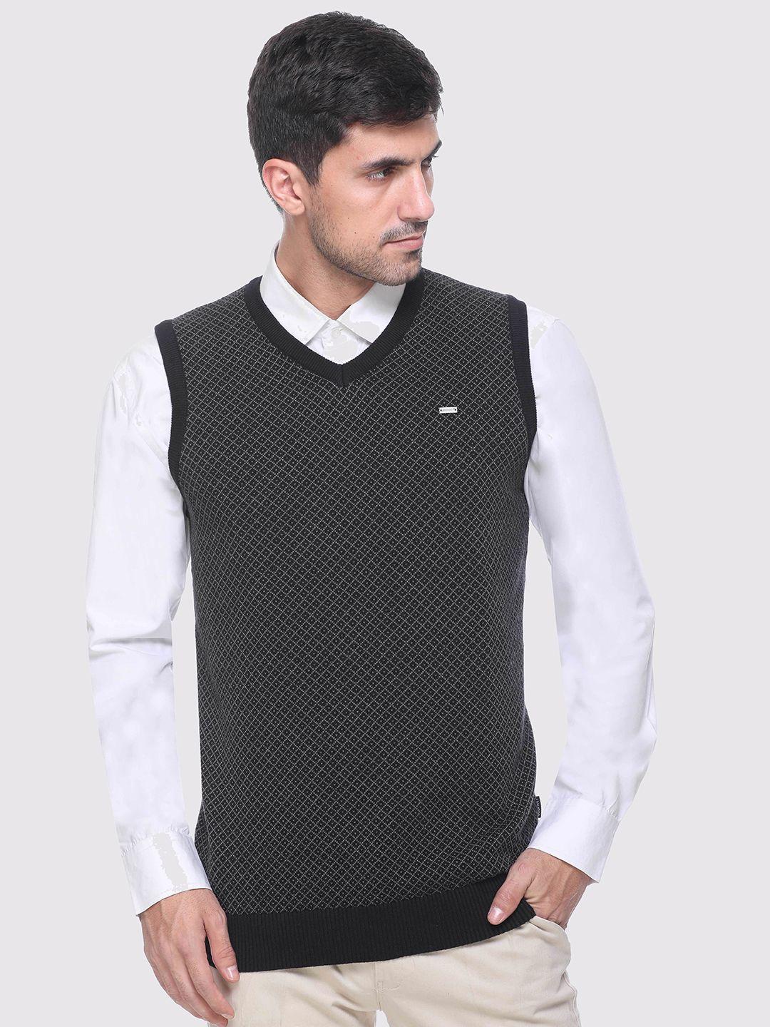 godfrey men checked wool sweater vest