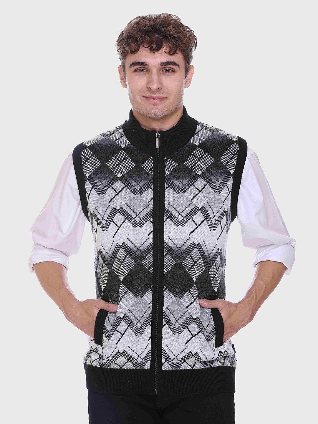 godfrey men geometric wool sweater vest