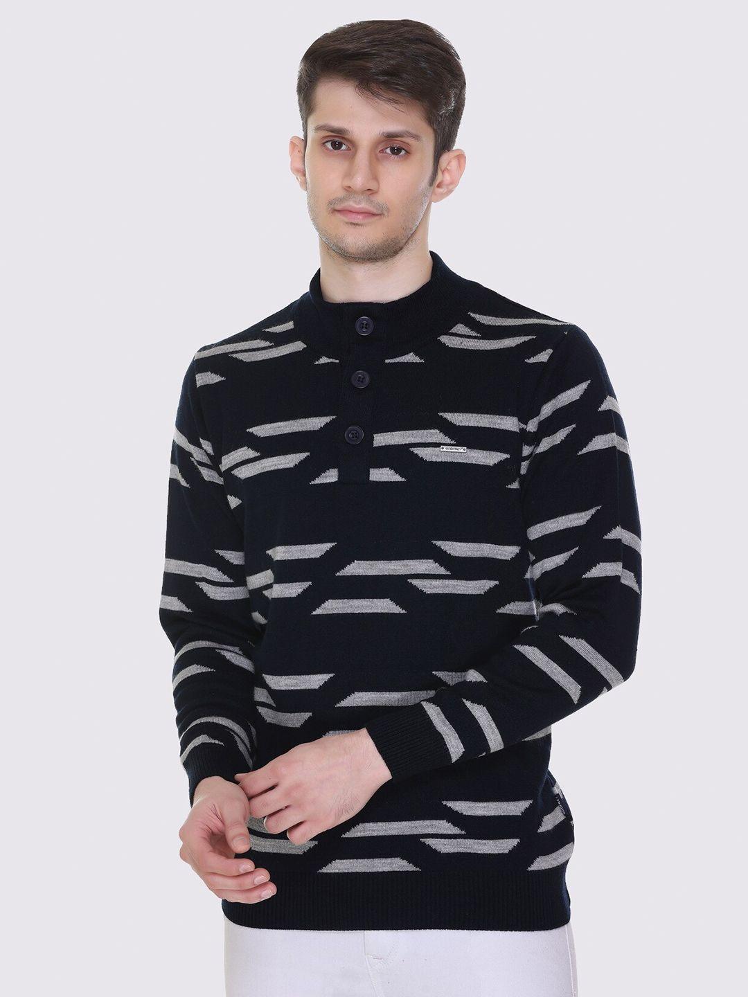 godfrey men striped acrylic pullover