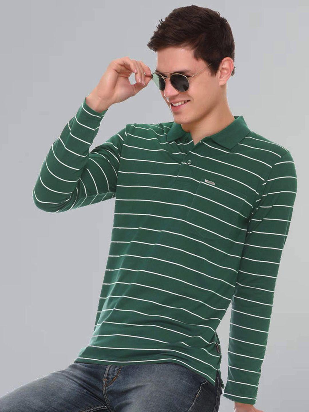 godfrey men striped henley neck ultralite pockets t-shirt