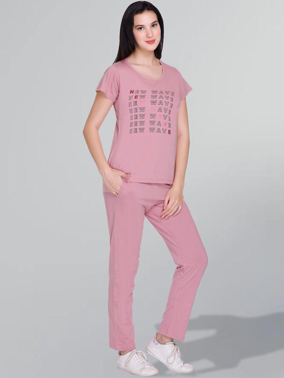 godfrey printed pure cotton t shirt with trouser