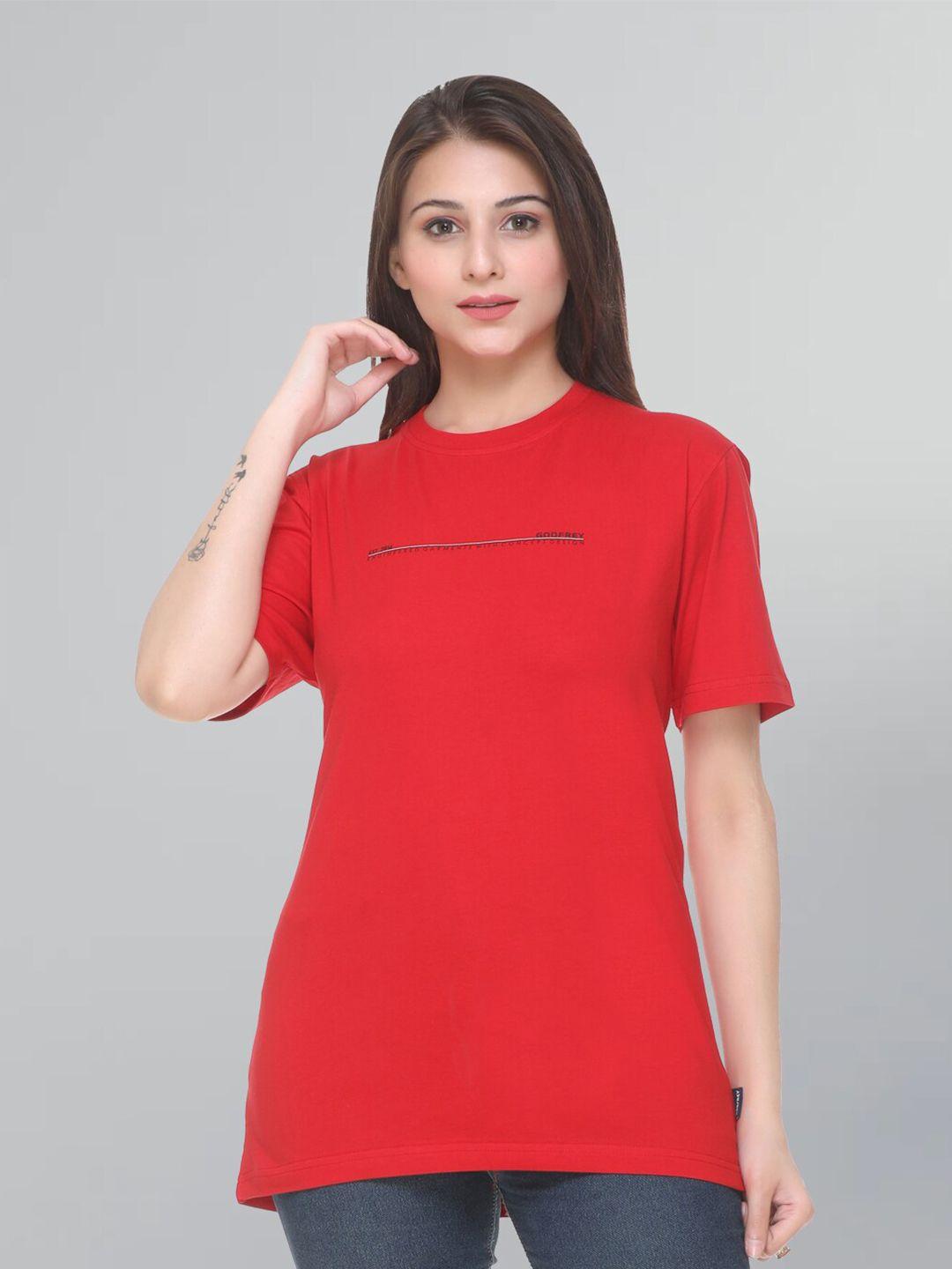 godfrey round neck drop-shoulder sleeves dry fit t-shirt