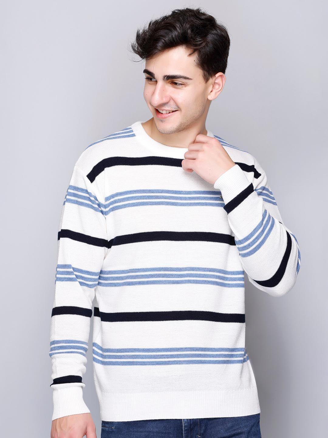godfrey striped printed woollen pullover