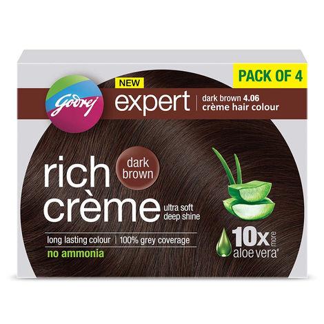 godrej expert creme dark brown - pack of 4