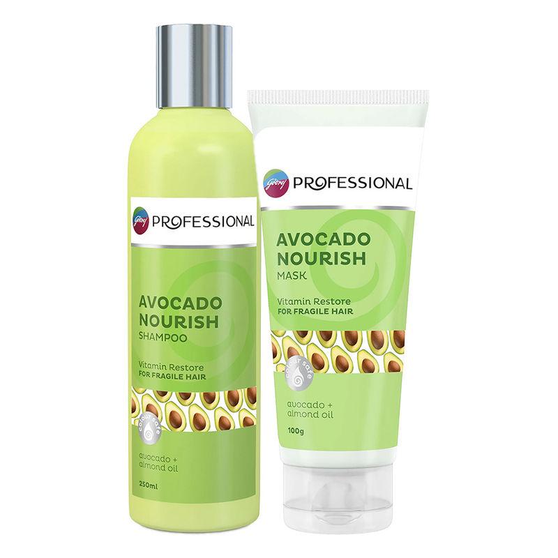 godrej professional avocado nourish shampoo & mask for fragile hair