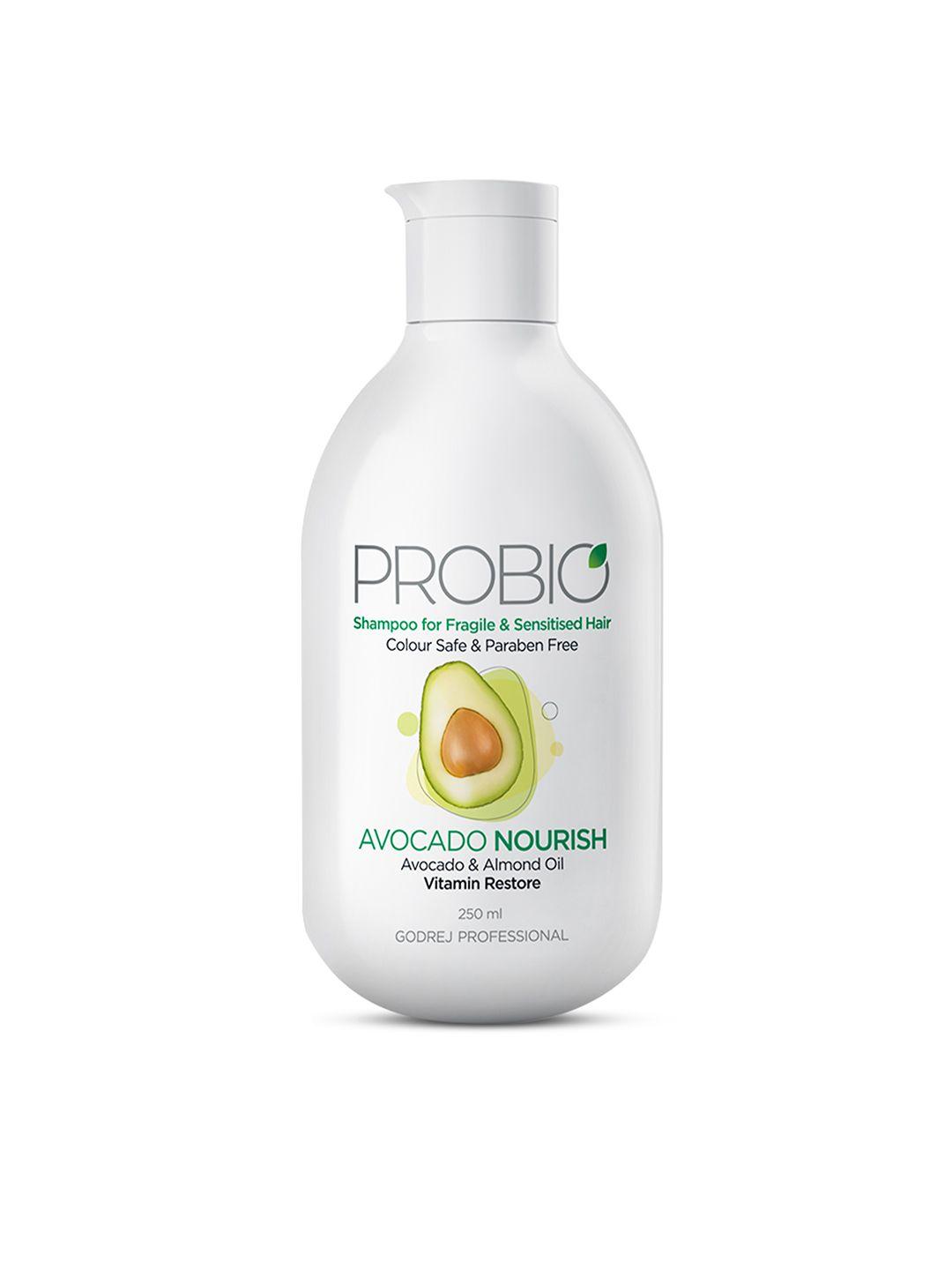 godrej professional probio avocado nourish shampoo for fragile & sensitised hair - 250 ml