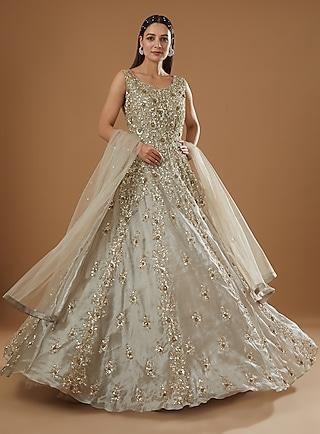 gold-&-grey-embroidered-gown-with-dupatta