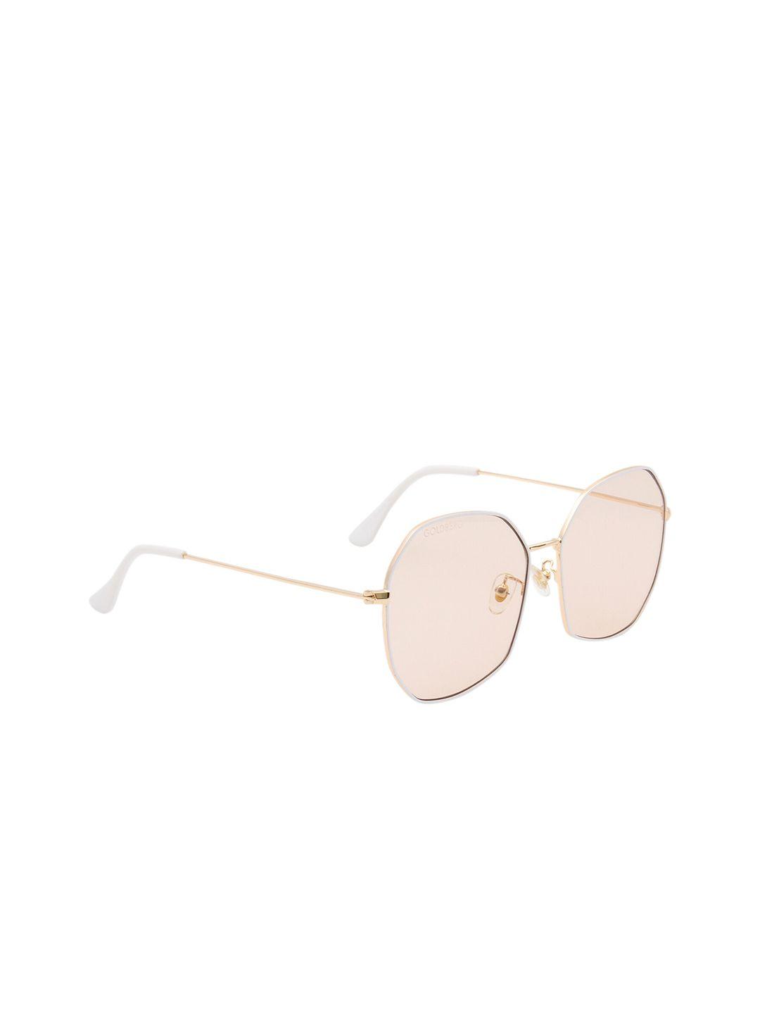 gold berg unisex round sunglasses with uv protected lens