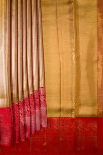 gold kanchipuram tissue silk saree