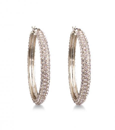 gold micro-pave hoop earrings
