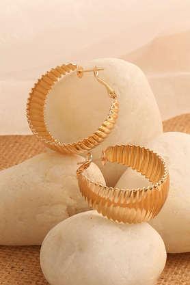 gold plated casual designer hoop earring for women