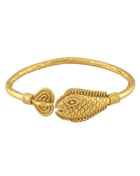 gold plated cuffed bracelet