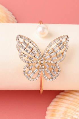 gold plated designer stone casual bracelet for women