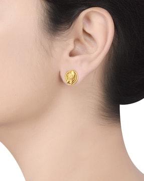 gold plated matsya stud earrings