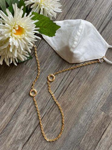 gold plated multipurpose mask chain