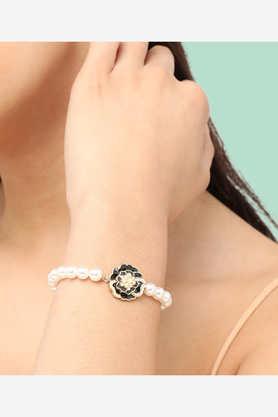 gold plated pearls casual bracelet for women