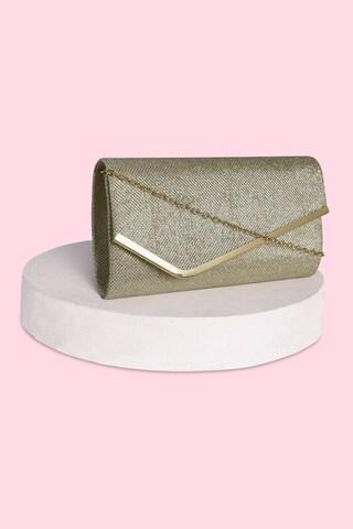 gold shimmer casual polyester women clutch