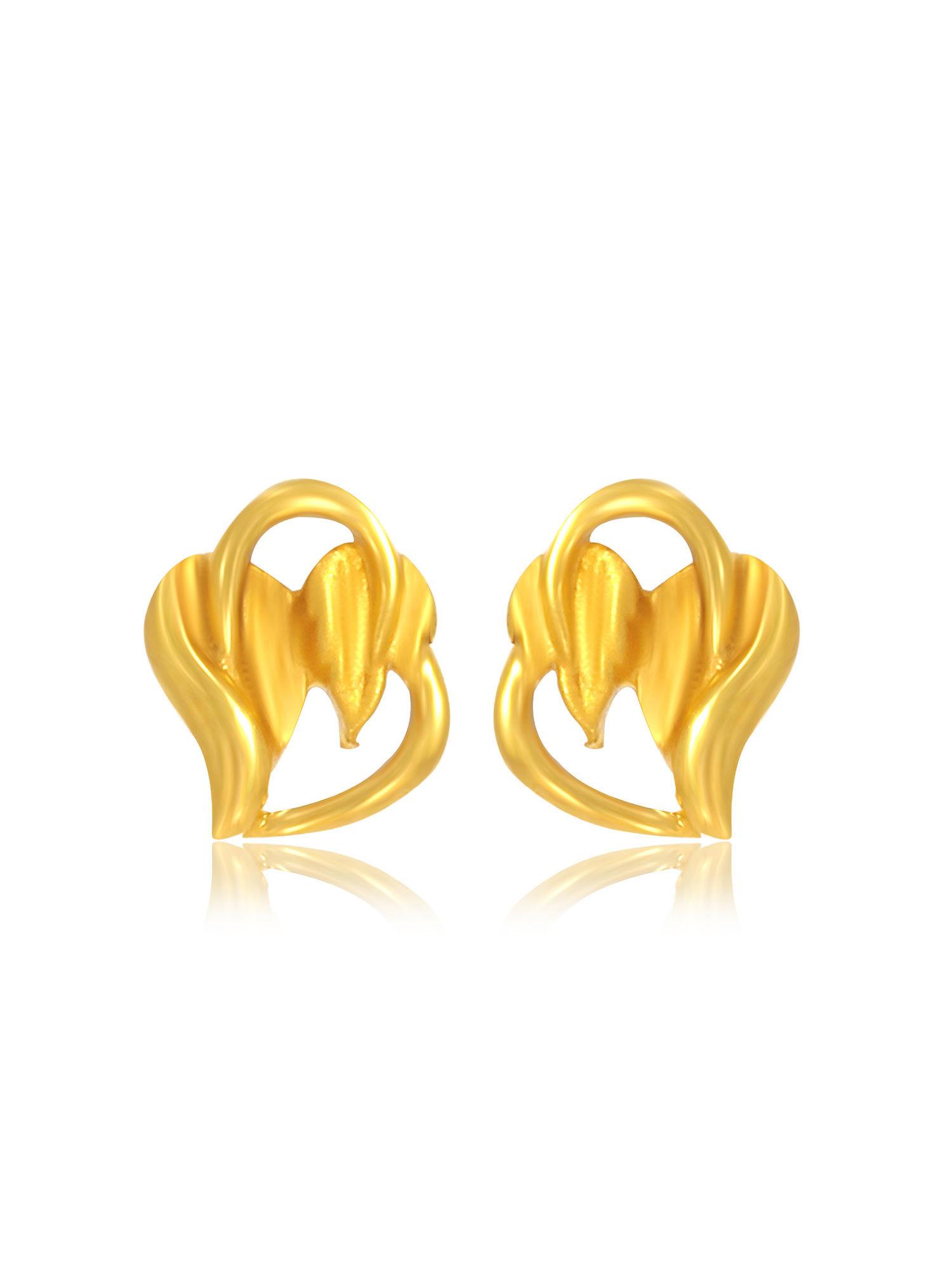 gold 22k yellow gold arty bosom gold studs earrings