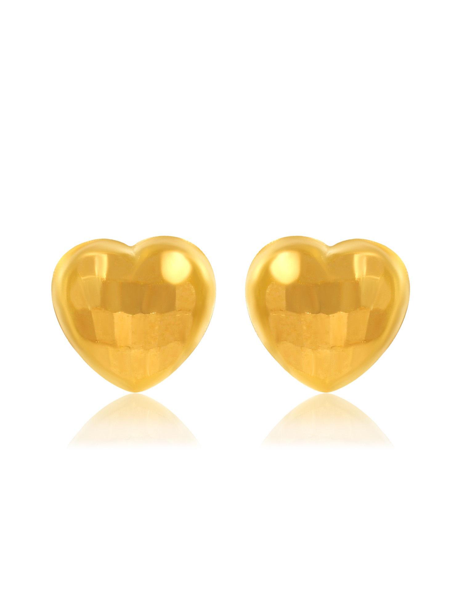 gold 22k yellow gold radiating love gold studs
