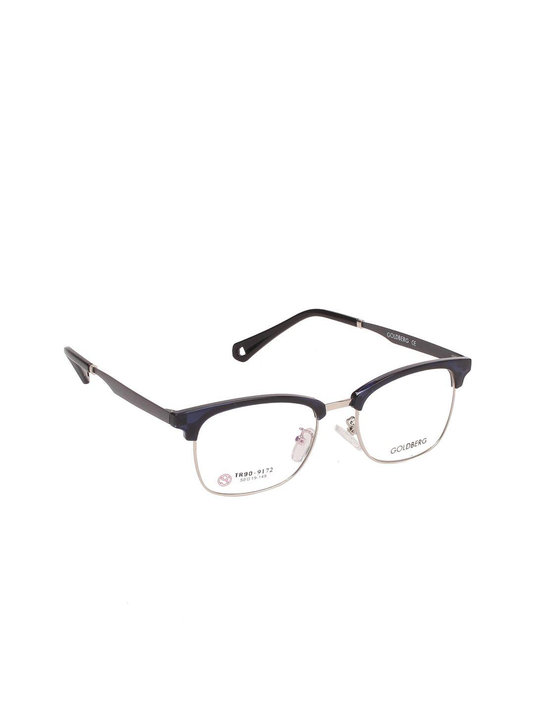 gold berg adult blue & grey full rim browline frames eyeglasses