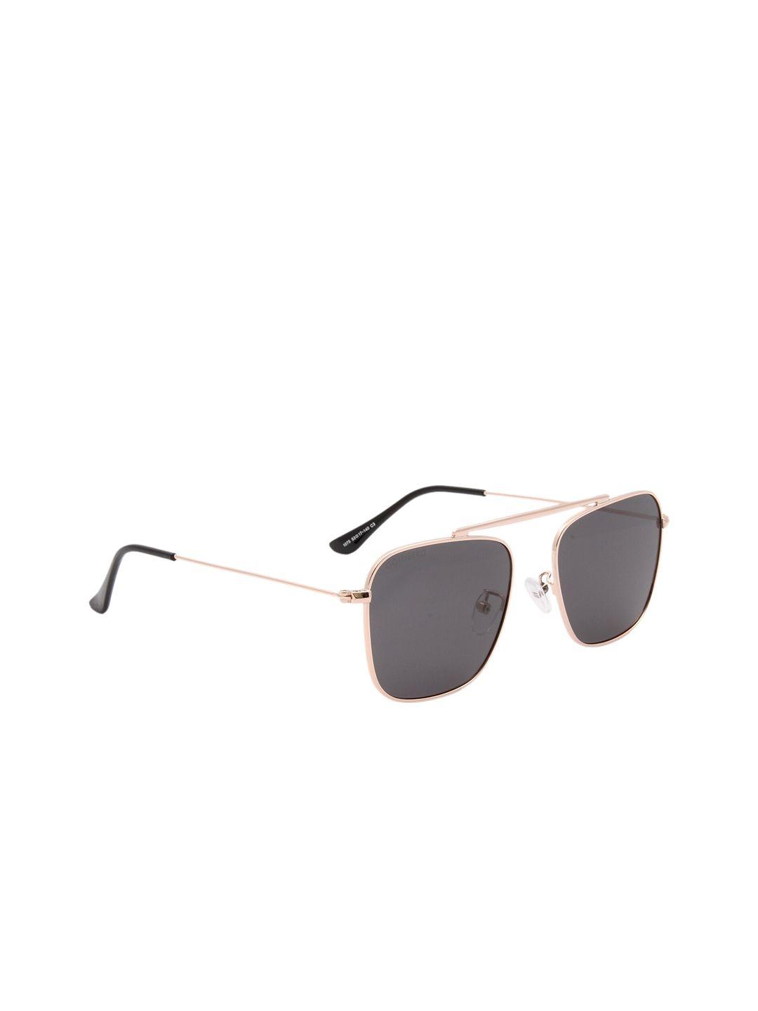 gold berg grey lens & gold-toned square sunglasses with uv protected lens-gb-1075_ gld-blk