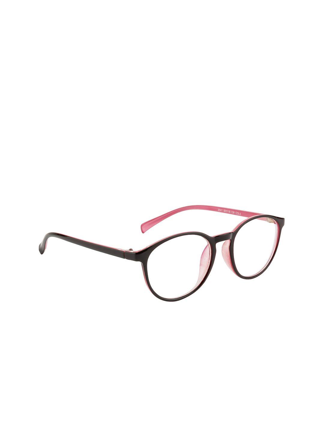 gold berg pink & black full rim cateye frames eyeglasses