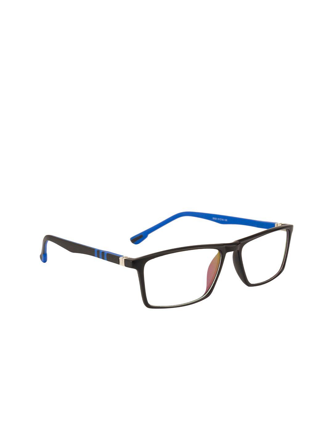 gold berg unisex black & blue full rim rectangle frames eyeglasses