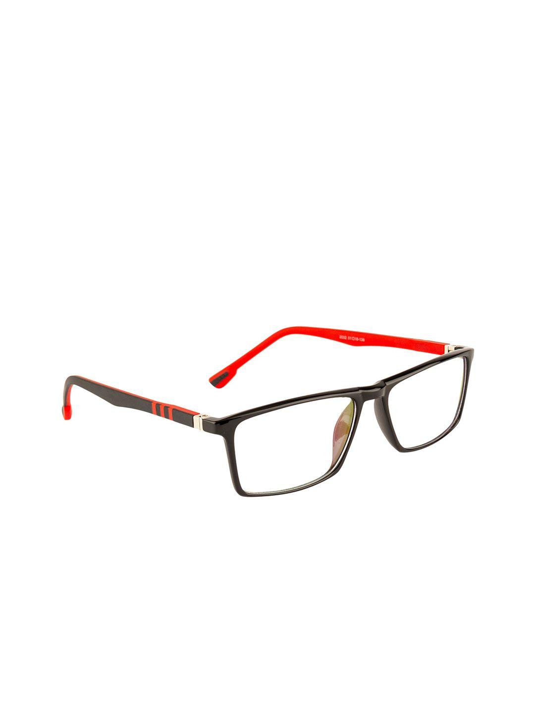 gold berg unisex black & red full rim wayfarer frames gbr-8002_blk