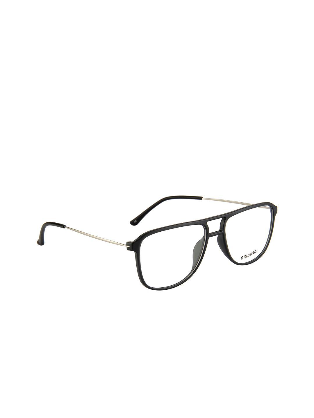 gold berg unisex black full rim aviator frames eyeglasses