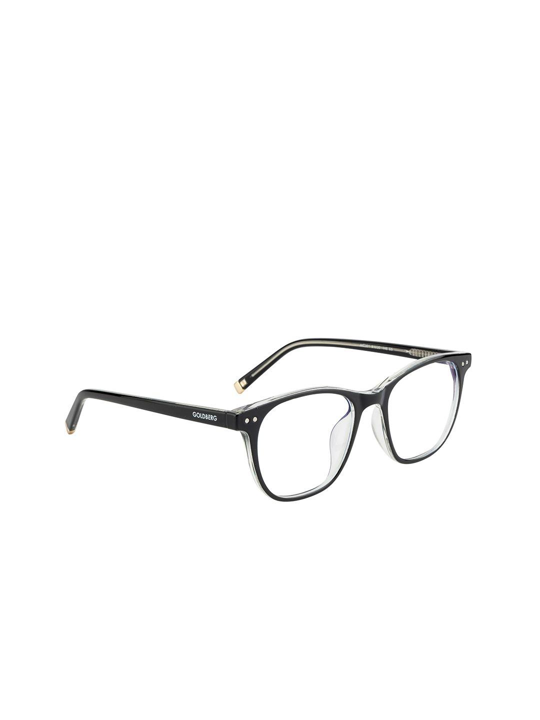 gold berg unisex black full rim square frames eyeglasses