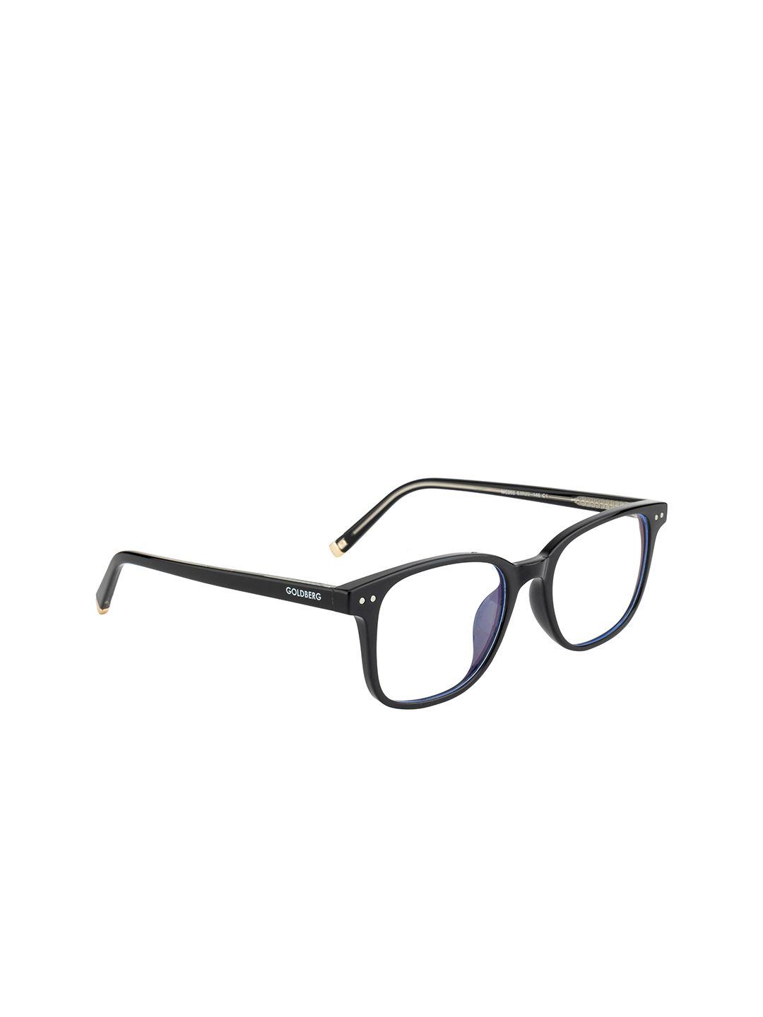 gold berg unisex black full rim square frames eyeglasses