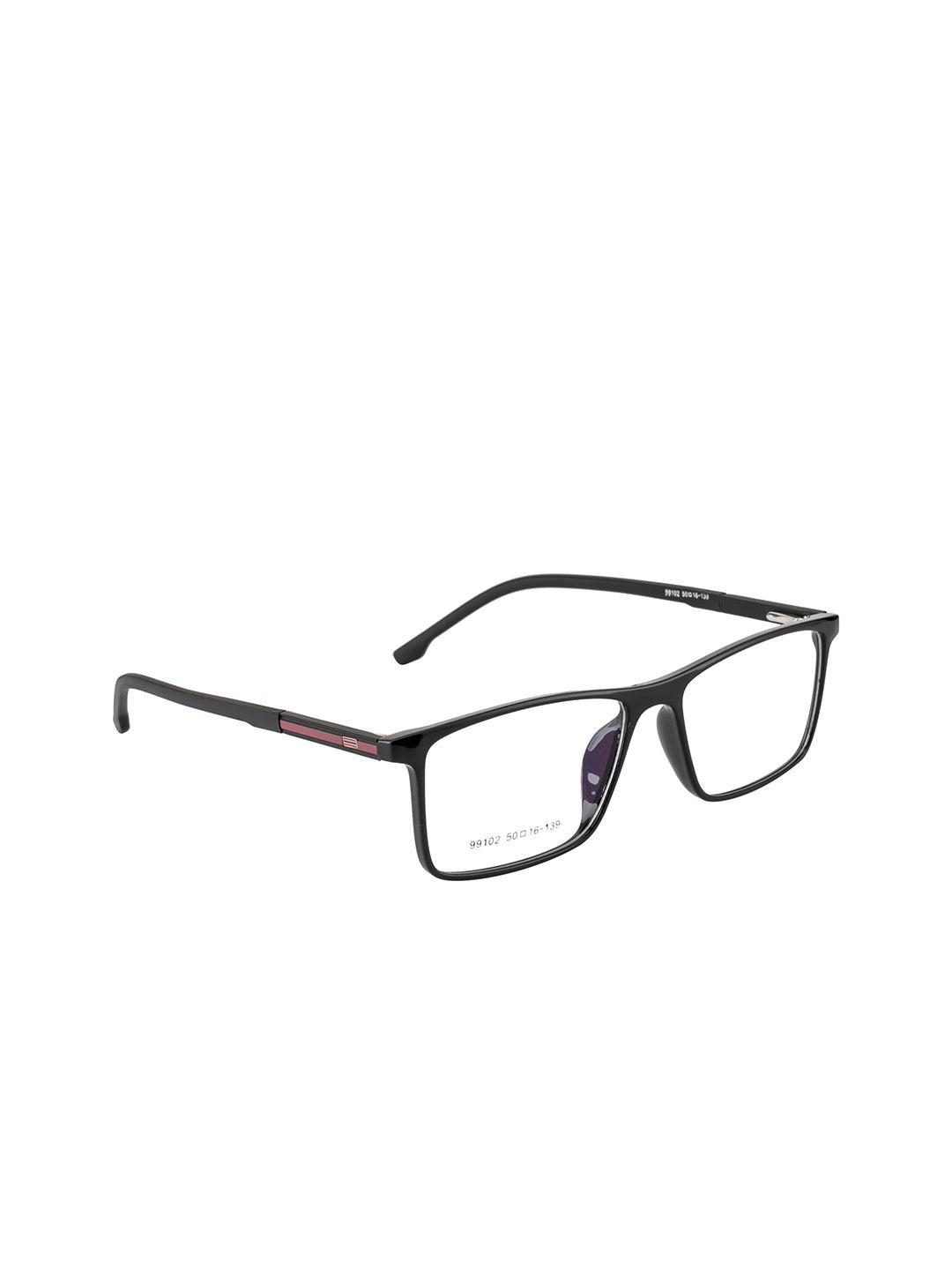 gold berg unisex black solid rectangle frames