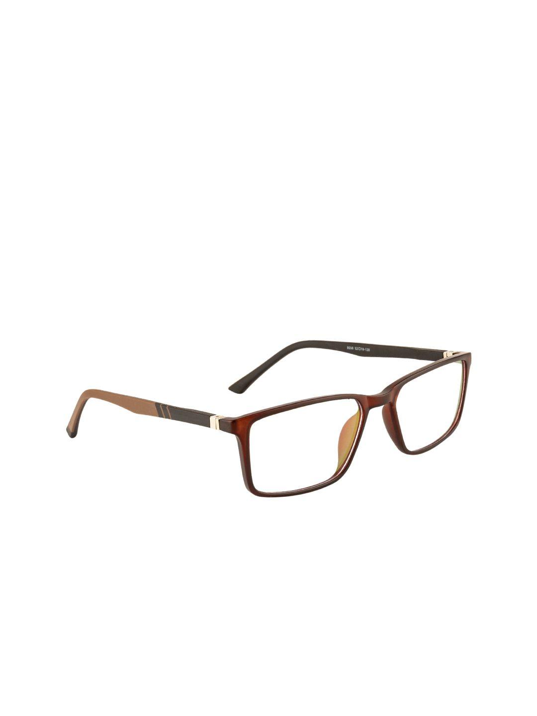 gold berg unisex brown full rim rectangle frames eyeglasses