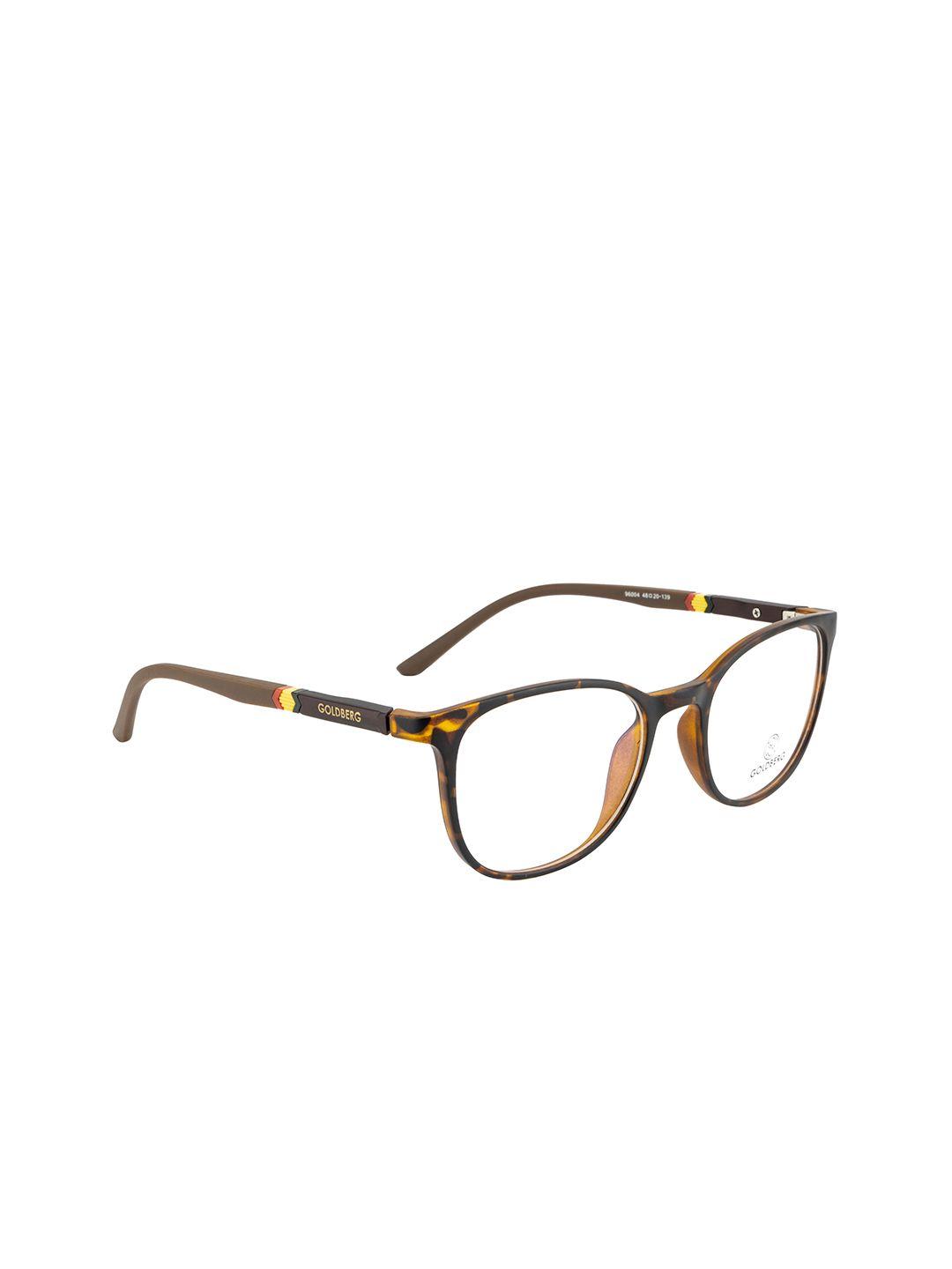 gold berg unisex brown full rim round frames eyeglasses