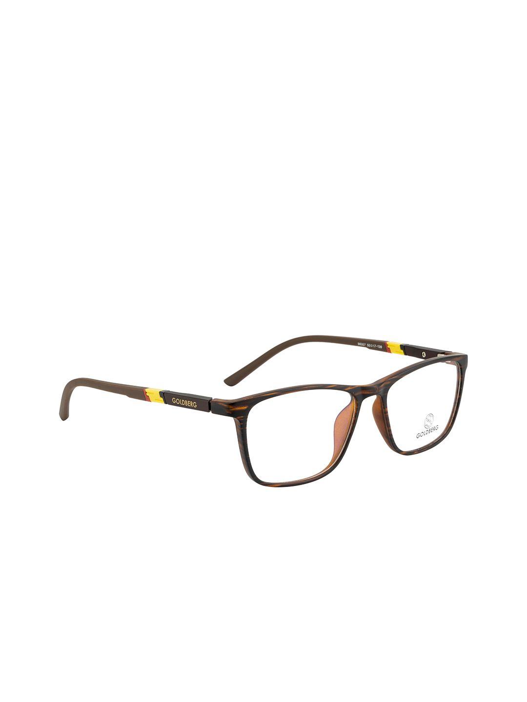 gold berg unisex brown full rim wayfarer frames eyeglasses