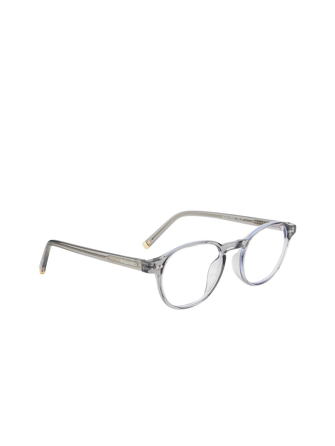 gold berg unisex grey full rim round frames eyeglasses